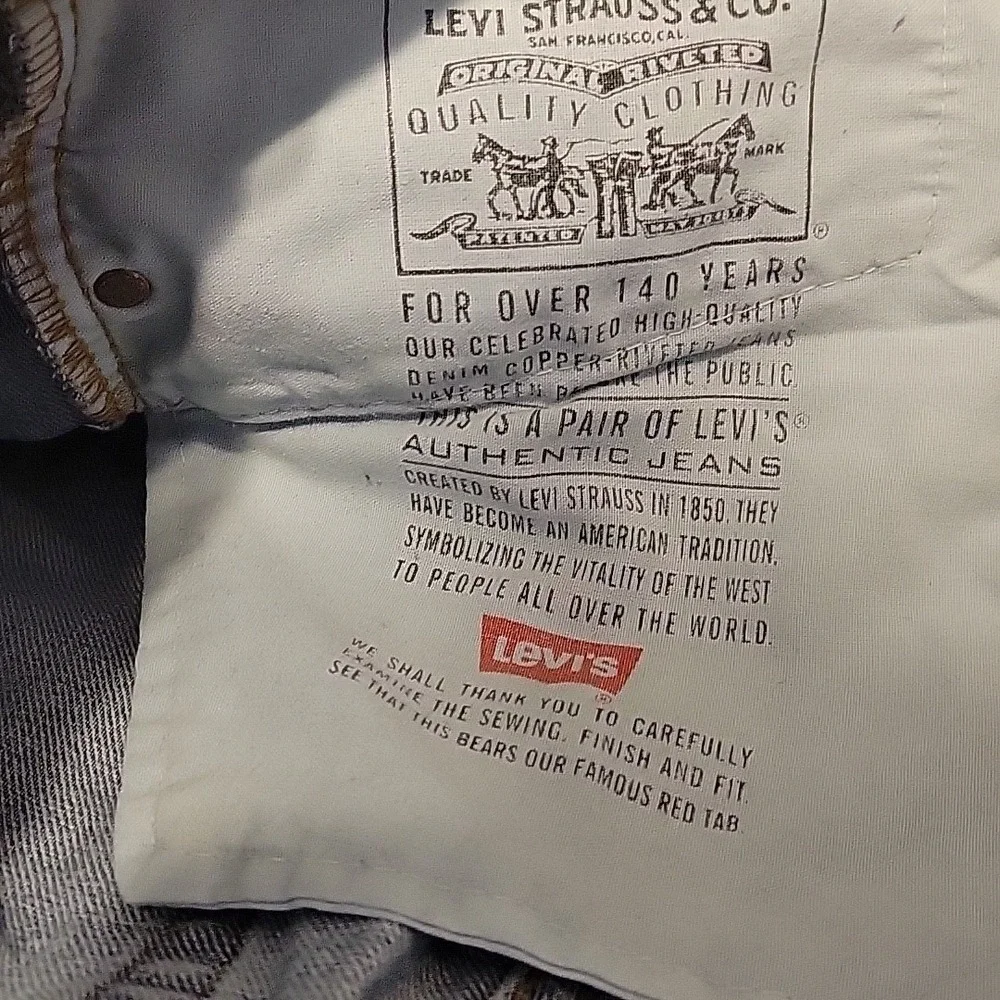 Levi's 550 Jeans Mens 42x30 Tag 40x30 Actual Blue Relaxed Fit‎ Tapered Denim VGT